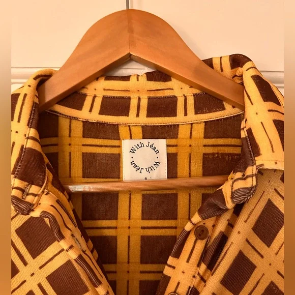 With Jean Yellow/Tan Dress - Picture 3 of 3